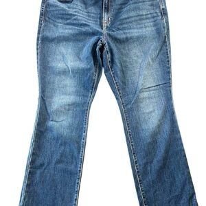 Old Navy Blue Boot Cut Jeans with Faded Distressed Look